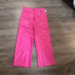 Colette cropped wide leg pants by Maeve: faux leather addition